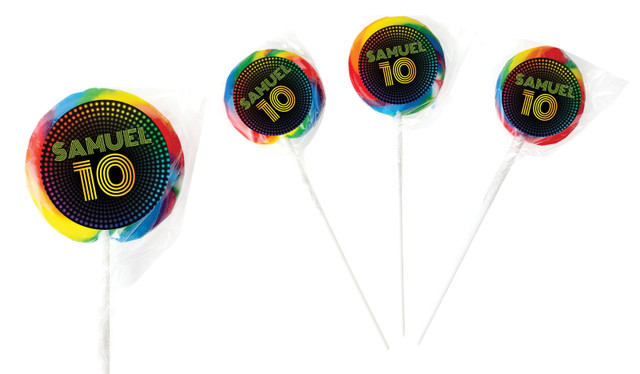 Disco Lights Personalised Lollipops - Australia's #1 Kids Party Supplies