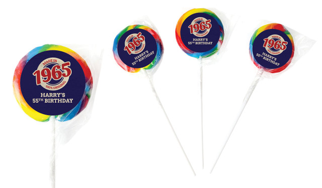 Made In Year Custom Birthday Party Lollipop Favour