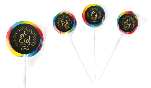 Gold Pattern Personalised Lollipops