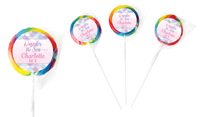 Mermaid 1st Birthday Personalised Birthday Lollipop