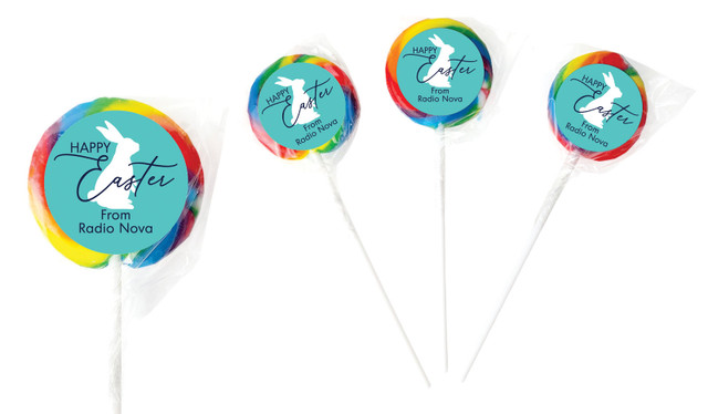 Turquoise Personalised Lollipops
