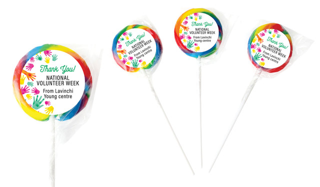 Helping Hands National Volunteer Week Personalised Lollipops