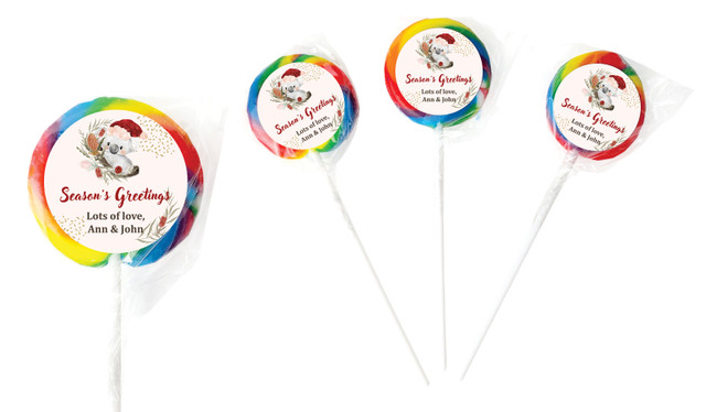 Koala Christmas Personalised Christmas Lollipops