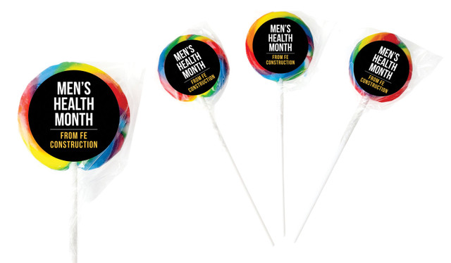 Bold Black Men's Health / Movember Personalised Lollipops