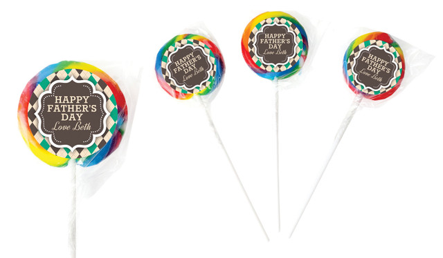 Argyle Fathers Day Personalised Lollipops