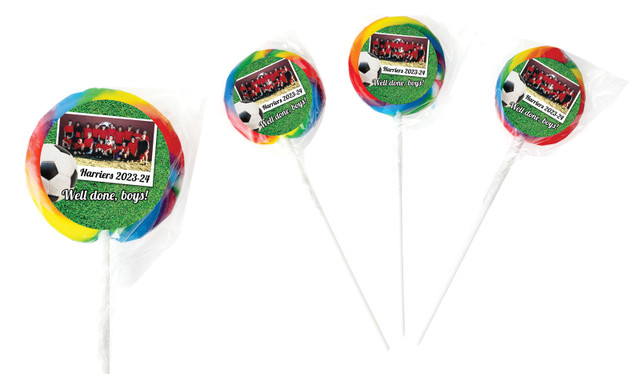 Soccer Photo Personalised Lollipops