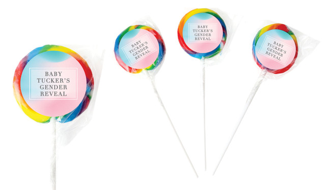 Blended Gender Reveal Personalised Lollipop