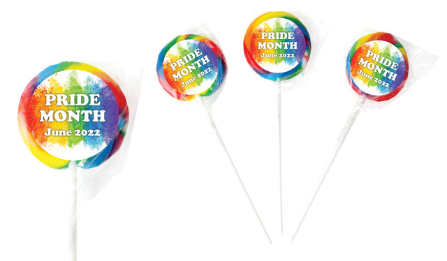 Painted Rainbow Pride Personalised Lollipops