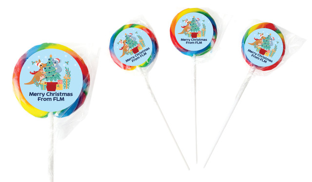 Aussie Animals Christmas Personalised Christmas Lollipops