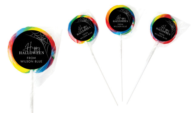 Elegant Web Halloween Personalised Lollipops