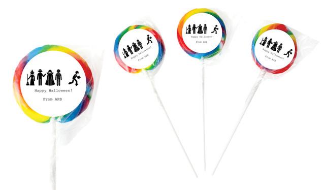 Stick Figures Halloween Personalised Lollipops