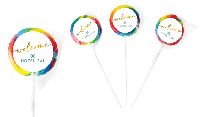 Simple Welcome Hospitality Branded Lollipops