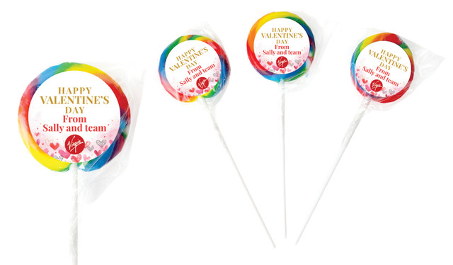 Watercolour Hearts Valentine's Day Lollipops