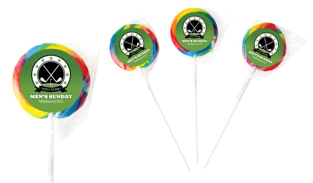Golf Emblem Personalised Lollipops