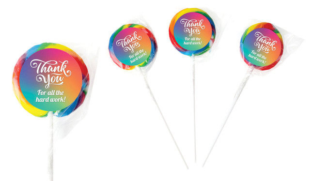 Colourful Personalised Thank You Lollipop
