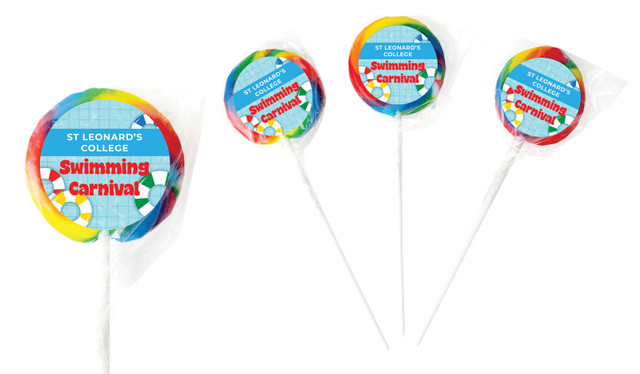 School Swimming Carnival Personalised Lollipops