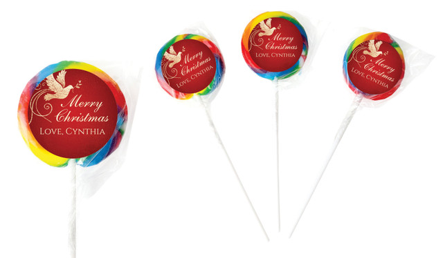 Dove In Gold Christmas Lollipops