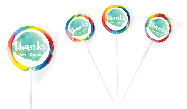 Watercolour Personalised Thank You Lollipop