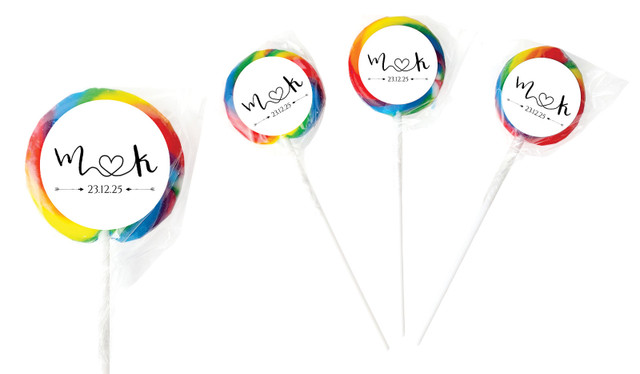 Cursive Names Personalised Wedding Lollipops