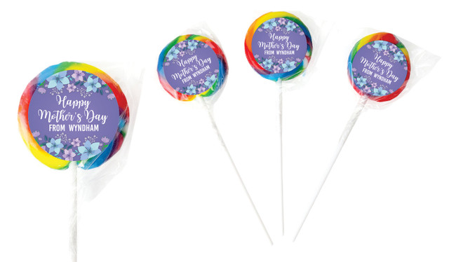 Dusk Flowers Personalised Mother's Day Lollipop