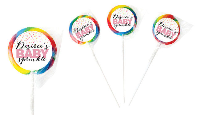 Sprinkle Confetti Baby Shower Personalised Lollipop