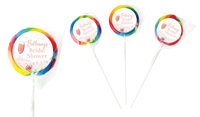 Bubbly Personalised Bridal Shower Lollipops