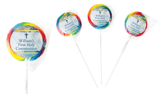 Abstract Background Communion Personalised Lollipops
