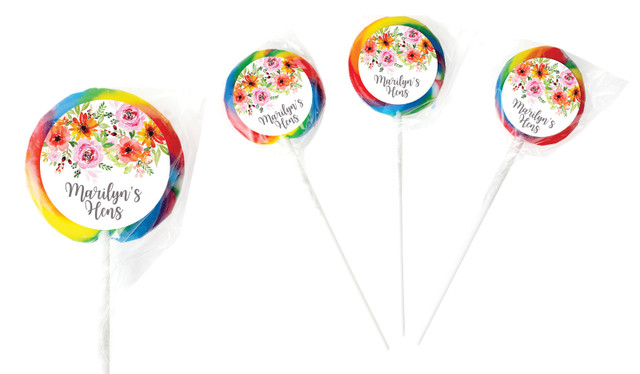 Beautiful Florals Hens Night Personalised Lollipops