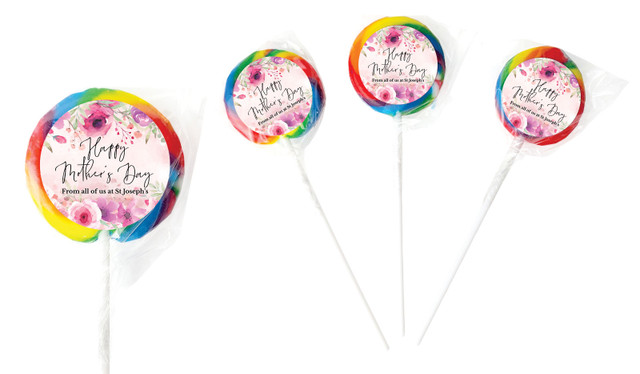 Floral Watercolour Mother's Day Personalised Lollipop