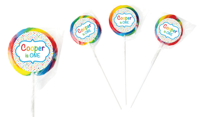 Happy Dots Birthday Personalised Lollipops