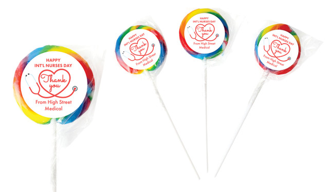 Red Stethoscope International Nurses Day Personalised Lollipops