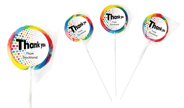 Dynamic Dots Personalised Thank You Lollipop