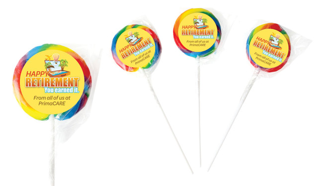Suitcase Retirement Personalised Lollipop