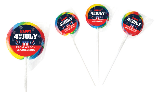 4th Of July Personalised Lollipops