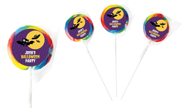 Bat Halloween Personalised Lollipops