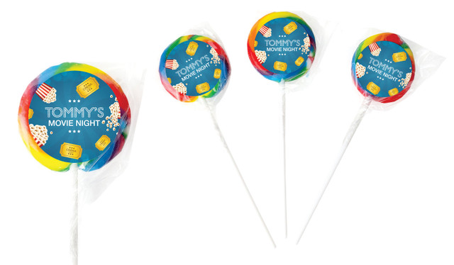 Movie Night Birthday Personalised Lollipops