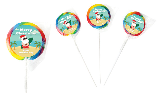 Beach Santa Christmas Personalised Christmas Lollipops