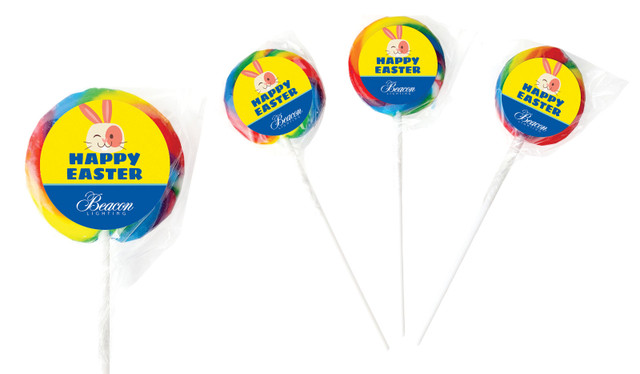 Blue Bunny Basket Personalised Lollipops