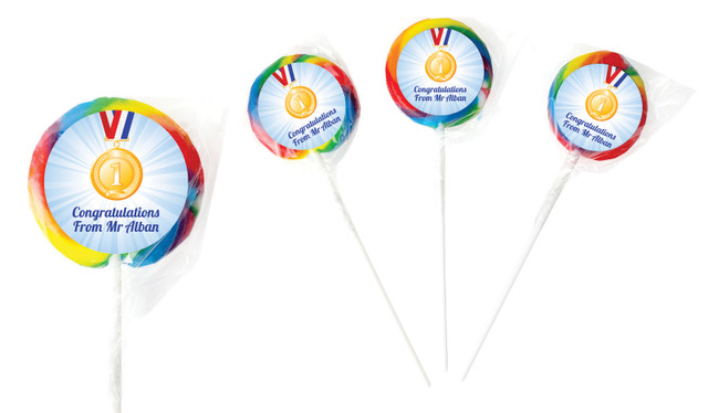 Medal 1st Place Personalised Lollipops