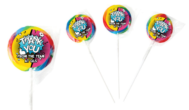 Fun Sunburst Personalised Thank You Lollipop