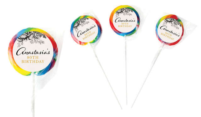 Vintage Roses Personalised Birthday Lollipop