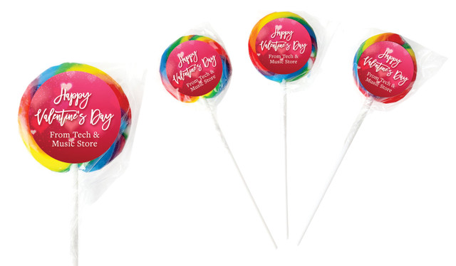 Heart Bokeh Personalised Valentine's Day Lollipops