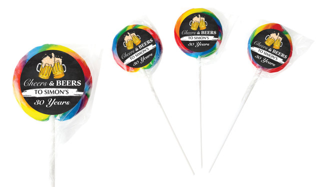 Cheers And Beers Personalised Lollipops