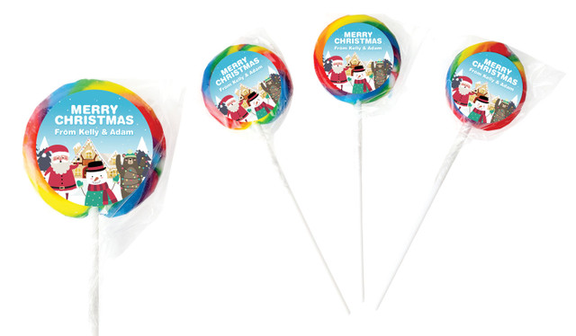 At The North Pole Christmas Personalised Lollipops