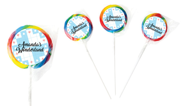 Alice In Wonderland Birthday Personalised Lollipops