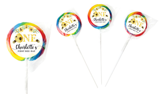 Bee 1st Birthday Personalised Birthday Lollipop
