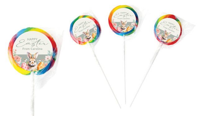 Forest Rabbit Personalised Lollipops