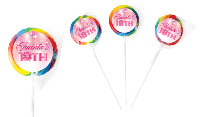 Pink Glam Personalised Birthday Lollipop