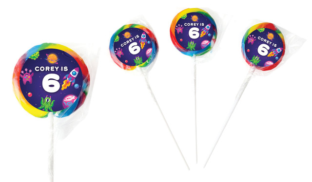 Outerspace Personalised Lollipops - Australia's #1 Kids Party Supplies