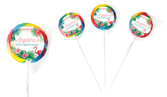 Flamingle Flamingo Personalised Lollipops - Australia's #1 Kids Party Supplies